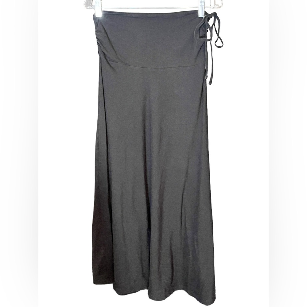 Patagonia Black Maxi skirt Ties on side with drawstrings